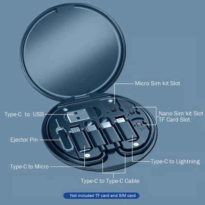 5-in-1 Portable Cable Adapter Storage Box Set