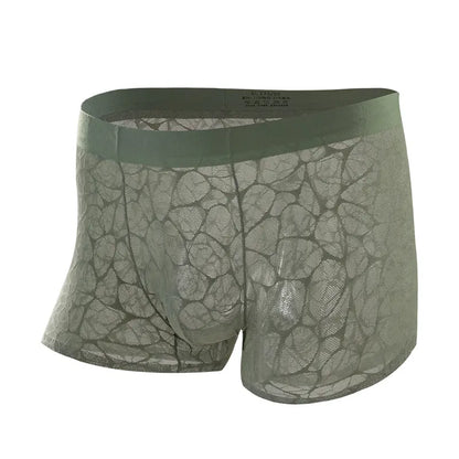 Men's Ultra-Thin Lace Mesh Boxer Briefs 3-Pack