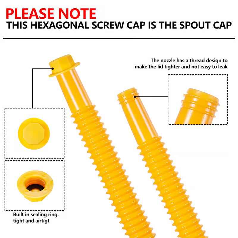 Upgraded Universal Gas Spout – Flexible Nozzle, Fits 1-10 Gal