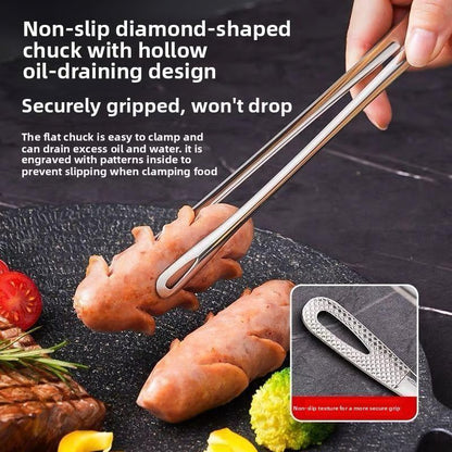 Kitchen food tongs, non-slip barbecue tongs