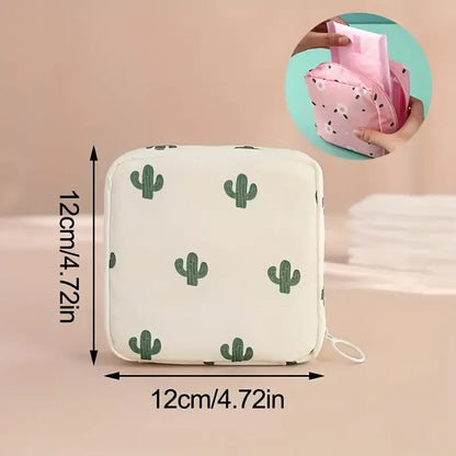 Creative Minimalist Sanitary Pad Storage Bag, also suitable for cosmetics, keychains, and data cables