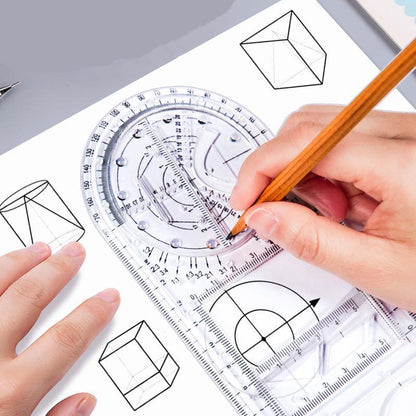 Multifunctional Geometry Ruler – Ideal for Math & Craftwork