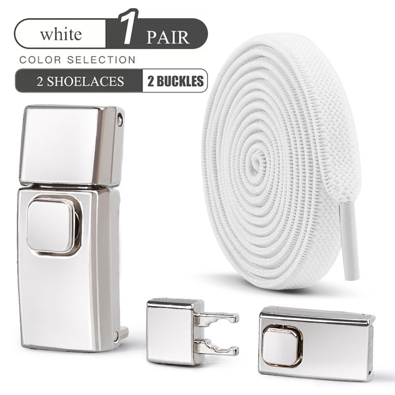 1 Pair Free-Tie Shoelaces Set for Sneakers Canvas Shoes