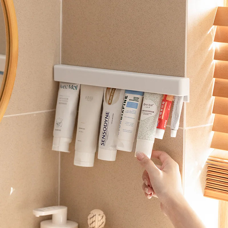 Toothpaste Clip – No-Drill Wall Mount with Squeezer