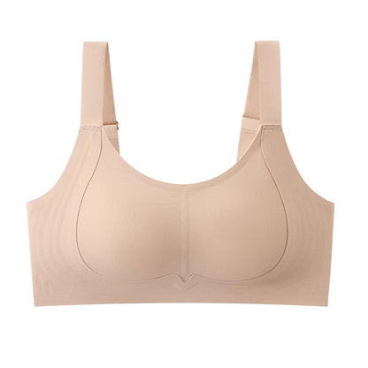 🐰Bunny Ear Cup Thin Bra – Minimizes Full Bust, Wireless & Seamless with Side Support