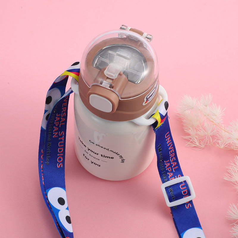 Cartoon Water Bottle Strap Lanyard | Portable Crossbody Holder with Silicone Ring for Cup, Bottle, Drink