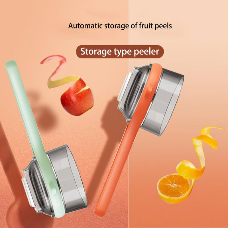 🥔🍎Double-Sided Stainless Steel Peeling Knife – Sharp Dual-Edge, Left/Right Handed, with Storage Box, Kitchen Essential
