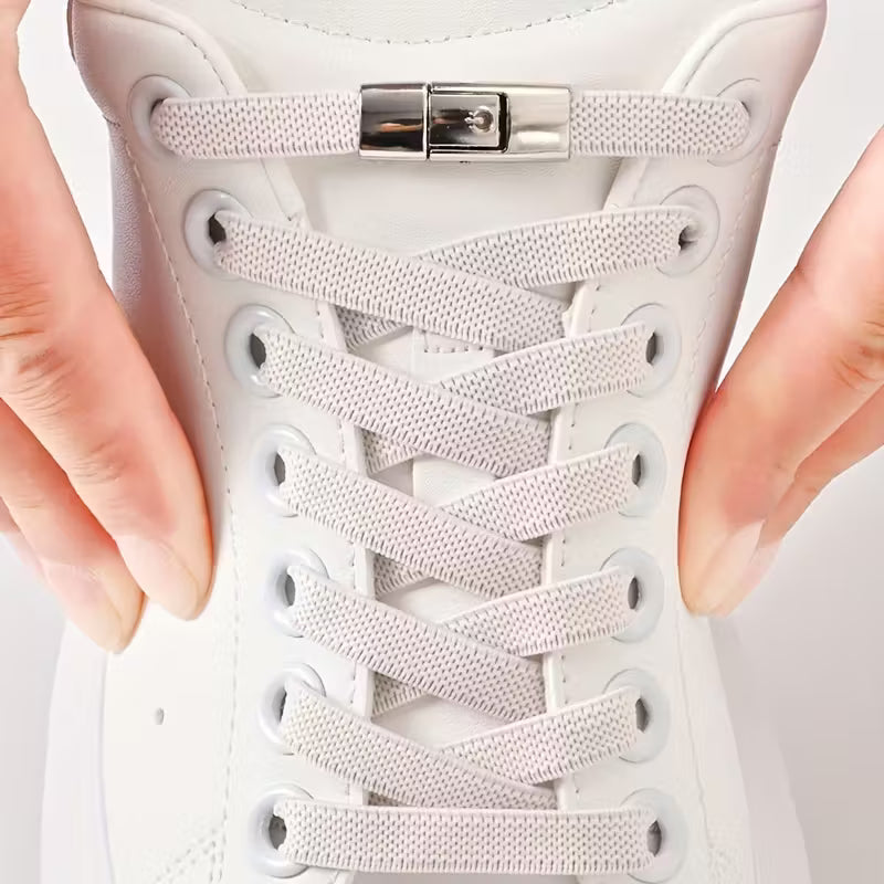 1 Pair Free-Tie Shoelaces Set for Sneakers Canvas Shoes
