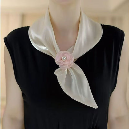 🌸 Elegant Floral Decorative Neck Scarf – Stylish Accessory for Saree, Kurti & Dresses