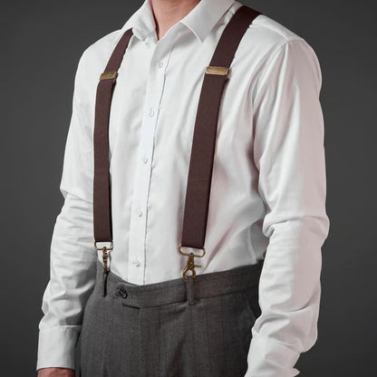 High Quality--Adjustable X-Type Unisex Four-Clip Suspenders