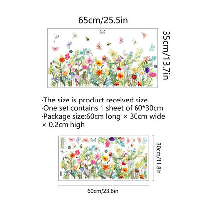 Colorful Floral Bouquet Window Sticker