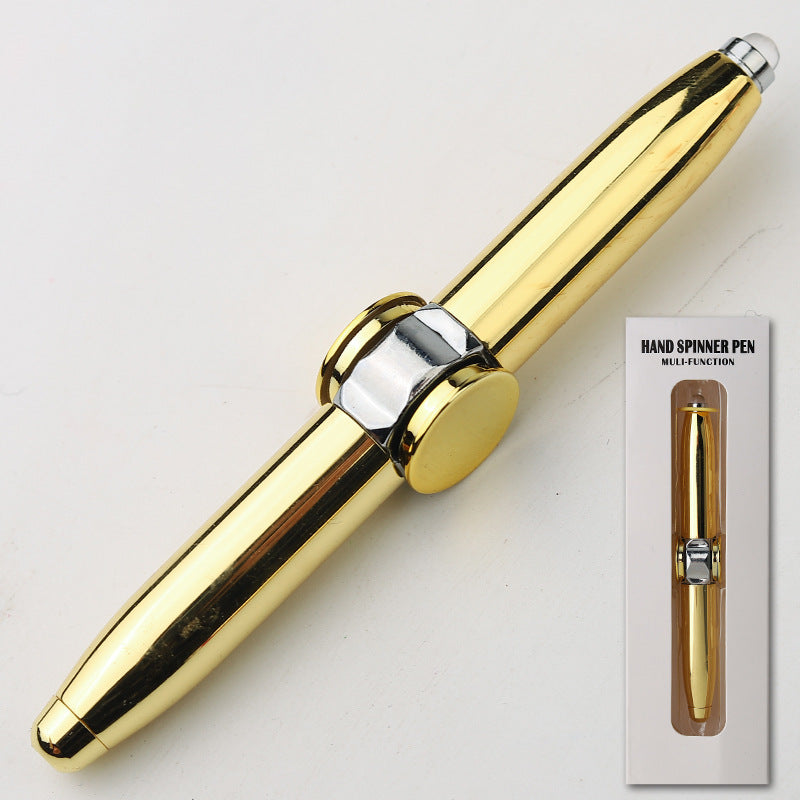 ✨Flash Fingertip Gyro Pen – Stress Relief & Writing 2-in-1, Spinning Design with LED Light, Fun for Office & Study