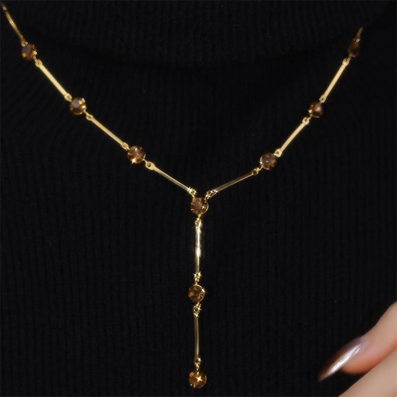Women's Elegant Y-Shaped Drop Necklace