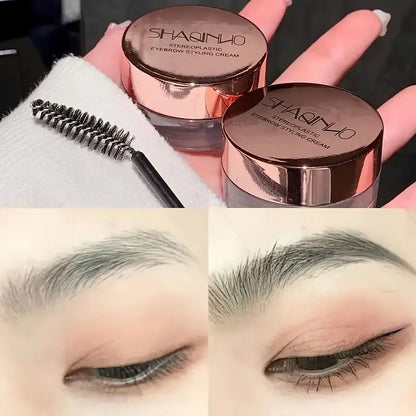 Long-Lasting Waterproof Quick-Dry Brow Gel & Styling Pomade (With Brush Applicator)
