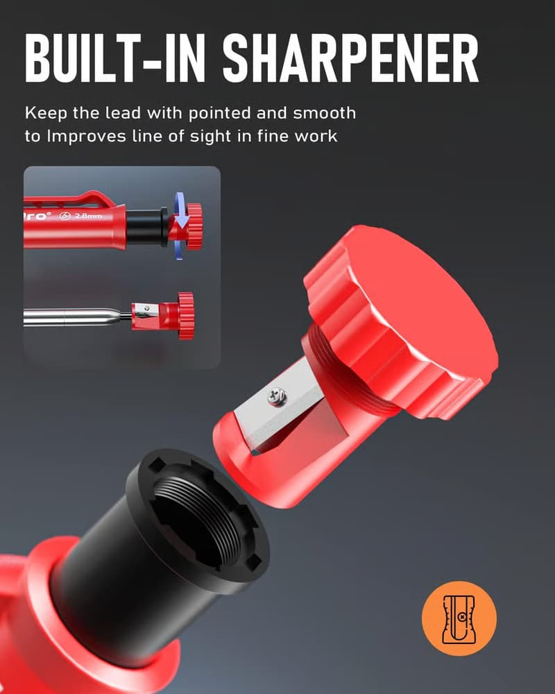 Carpenter Pencil with Sharpener