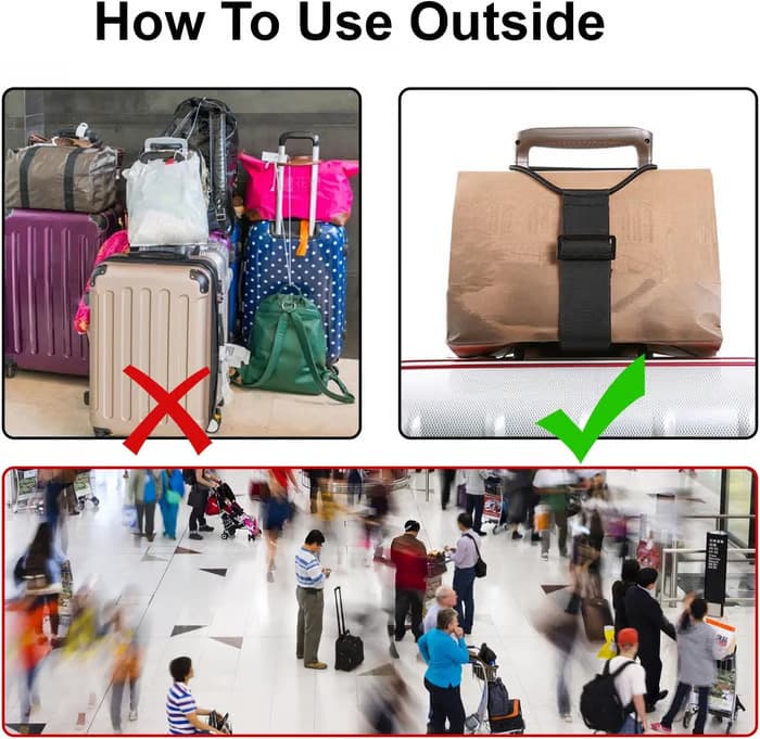 Elastic Luggage Connector Strap – Adjustable & Strong