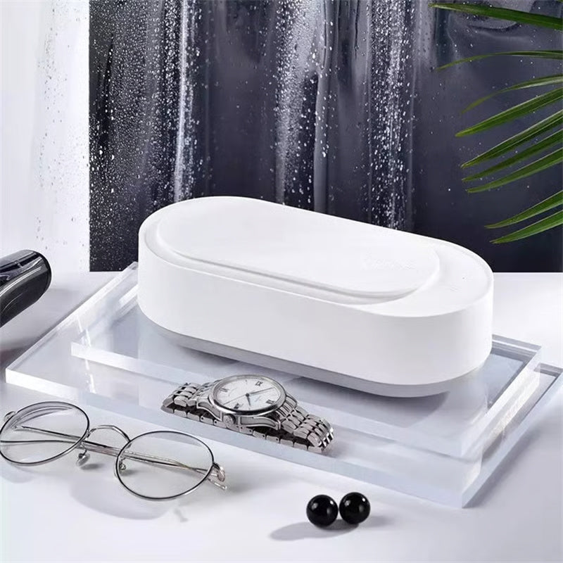 Mini Ultrasonic Eyeglass Cleaner – Portable, Also for Jewelry & Watches