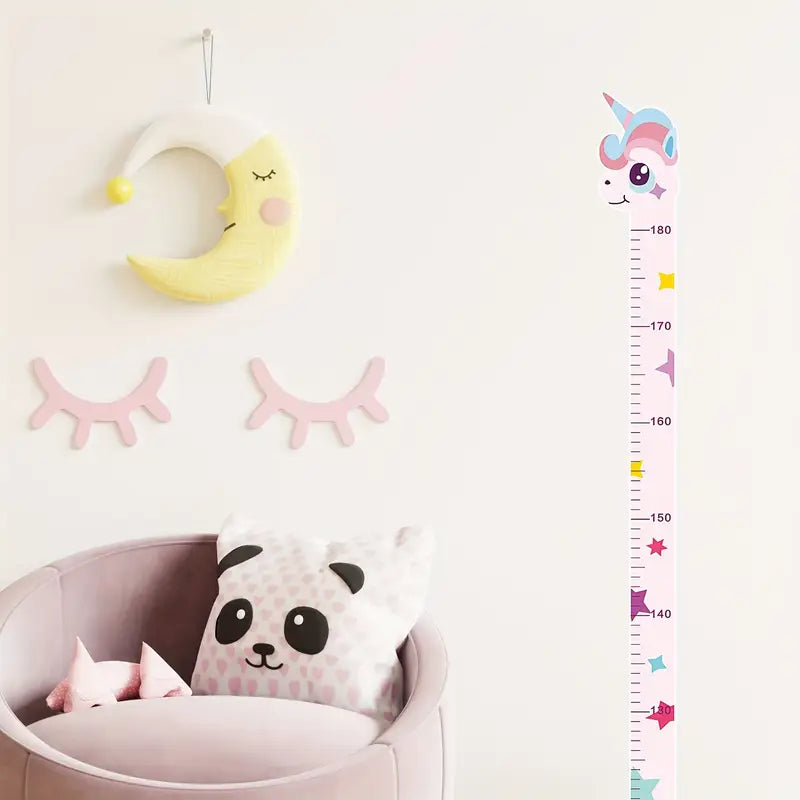 Removable Cartoon Kids Height Ruler Wall Sticker | Child Growth Measuring Chart
