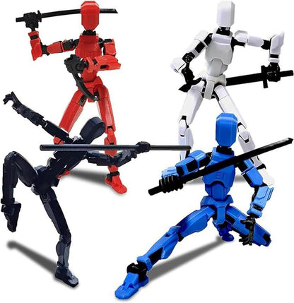 DIY Buildable Articulated Action Figure Toy with Movable Joints
