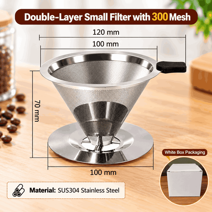 304 Stainless Steel Coffee Filter – Paper-Free & Reusable