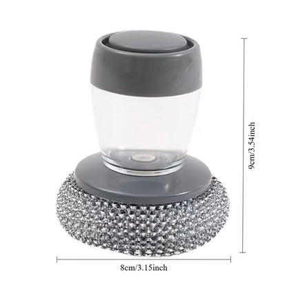 🔥 2-in-1 Dish Brush｜Built-in Soap Dispenser & Powerful Cleaning