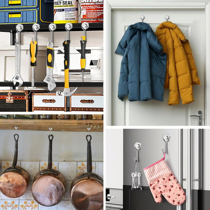 🧲Upgraded Magnetic Hook – 15kg Capacity, 360° Swivel, No-Drill