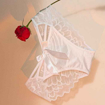 Women's Lace Bow Panties｜Cotton Gusset, Soft & Breathable Comfort