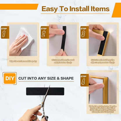 3 Pairs Heavy duty Velcro strips with adhesive