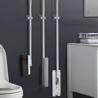 🧹 Strong Adhesive No-Drill Mop Holder Keep Your Home Clean, Organized & Clutter-Free!
