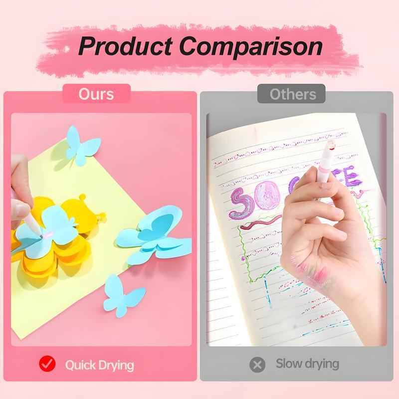 Macaron Kids DIY Glue Pen – Quick-Drying Craft Adhesive Pen