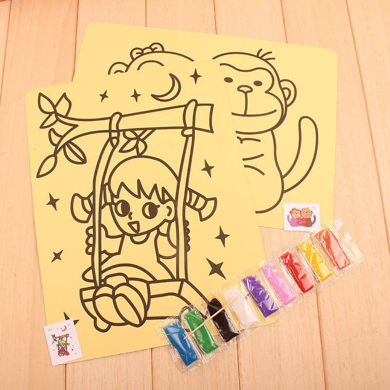 [10 PCS] Kids’ Creative DIY Sand Painting Kit
