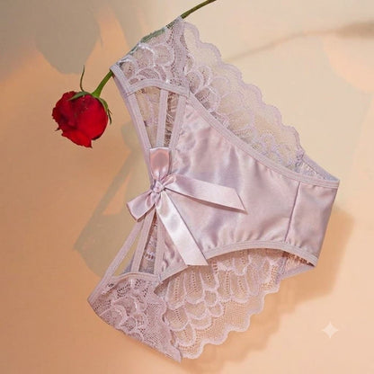 Women's Lace Bow Panties｜Cotton Gusset, Soft & Breathable Comfort