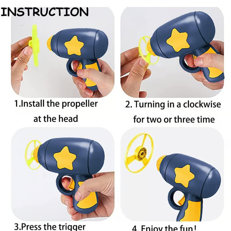 🐱Interactive LED Flying Disc Launcher – Disc & Spinning Top 2-in-1, for Cats & Dogs