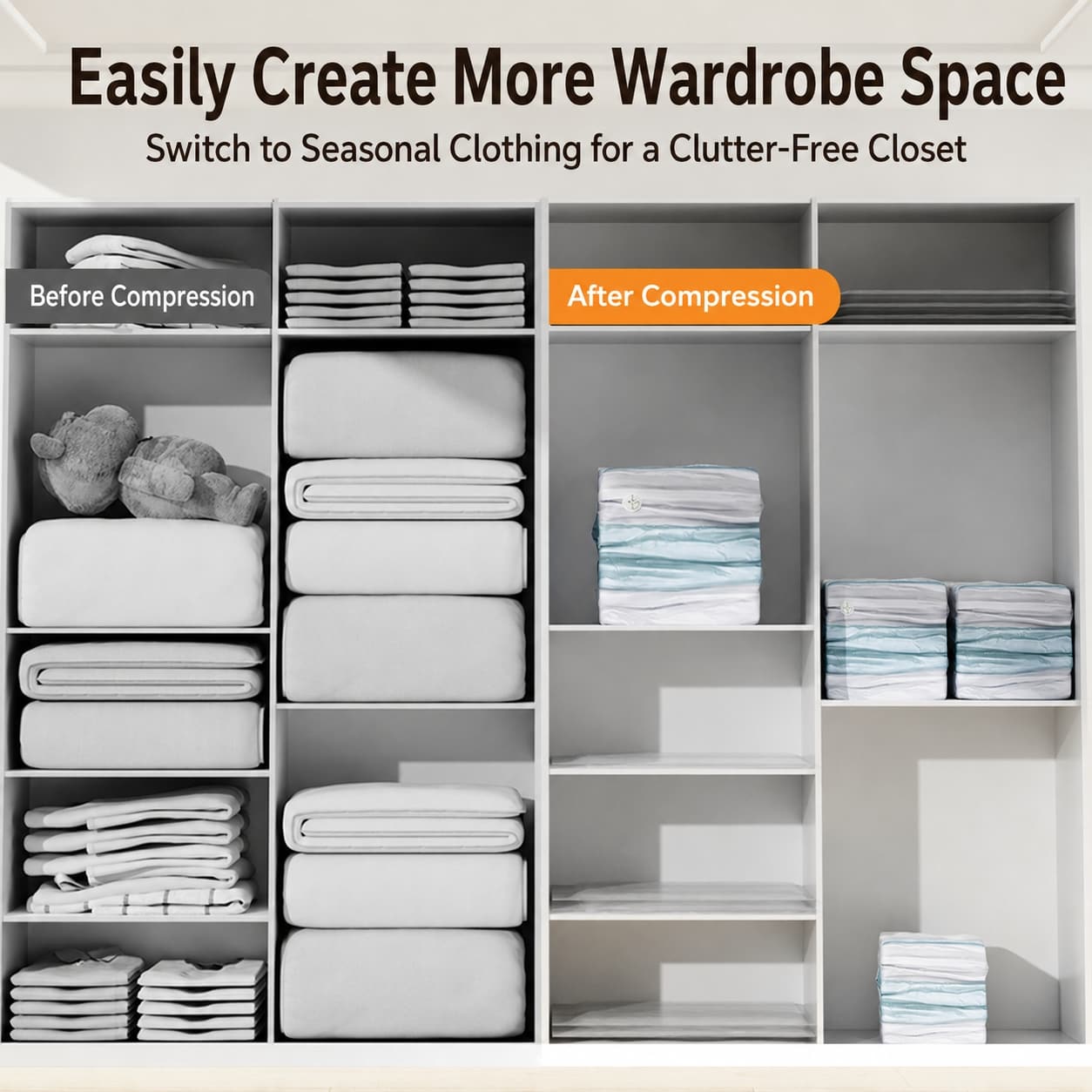 Vacuum Storage Bag – Save Space, Keep Clothes Clean & Organized