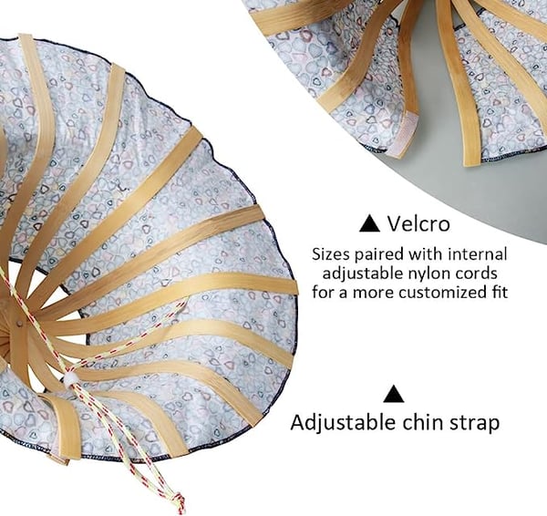 Fashionable bamboo fan hat