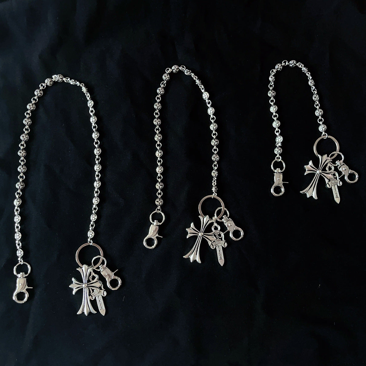 Multi-Functional Pant Chain – Bag Charm/Waist/Jeans Chain, Sword/Bead/Cross Waist Chain