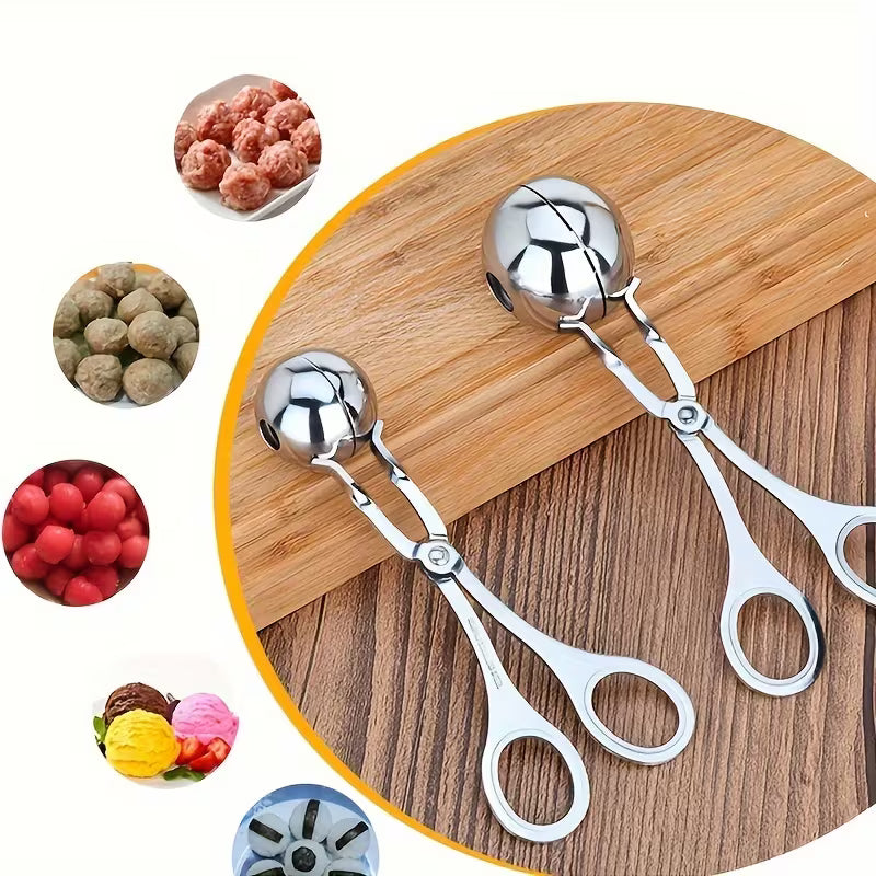 Non-Stick Meatball Maker, Stainless Steel Meatball Scoop With Long Handle