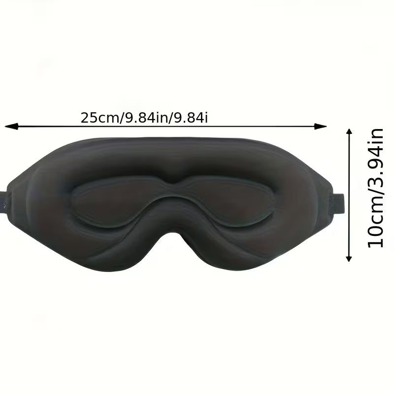 3D Contoured Sleep Mask - 100% Blackout Noise Reducing