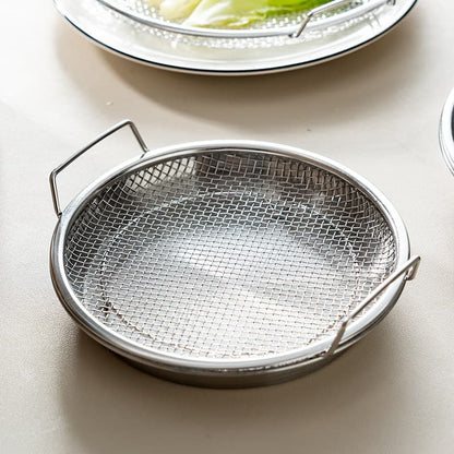 Stainless Steel Oil Strainer Tray – Dual-Handle Design for Easy Lifting