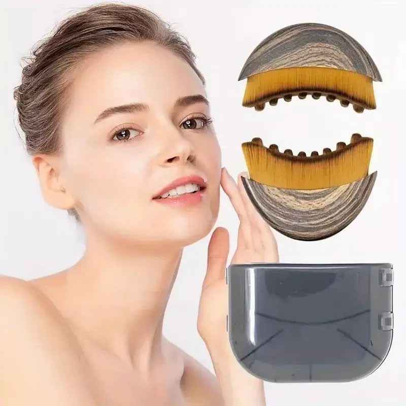 Facial Contour & Lymphatic Drainage Brush – 5-Minute Daily Face Lift, Reduce Puffiness & Double Chin