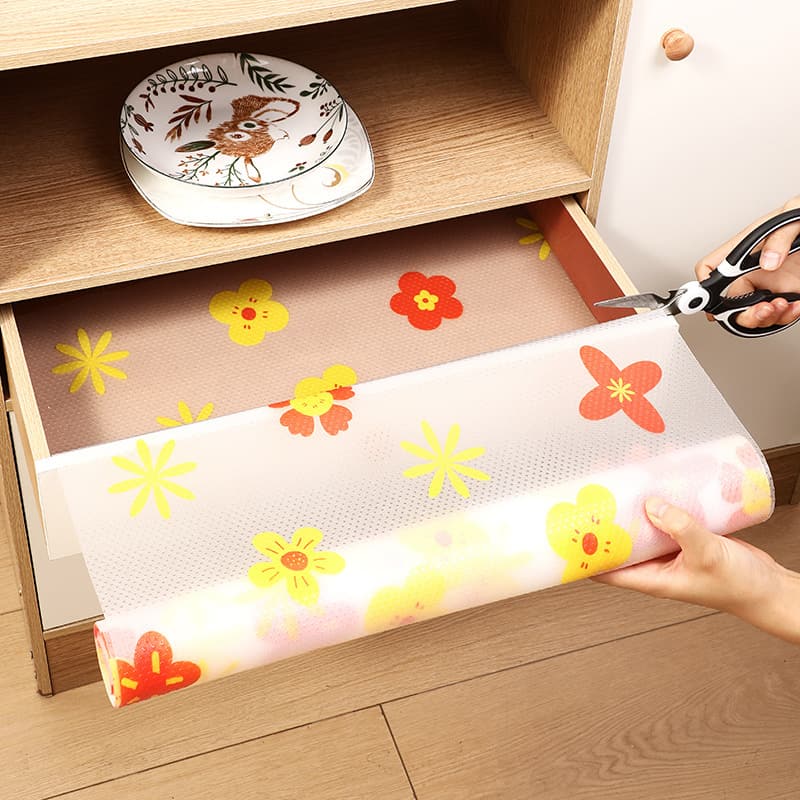 【45×300cm】Waterproof Drawer & Cabinet Shelf Liner – Non-Slip & Oil-Proof, Cut-to-Size