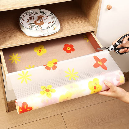【45×300cm】Waterproof Drawer & Cabinet Shelf Liner – Non-Slip & Oil-Proof, Cut-to-Size