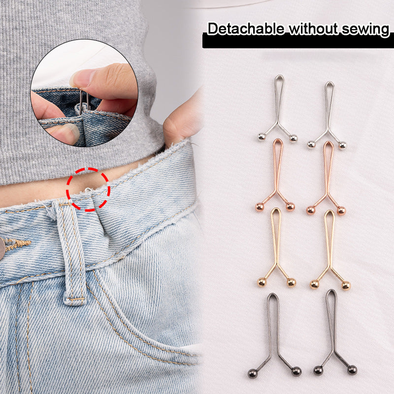 [8pcs]Adjustable U-Shaped Waist Tightening Buckles | Anti-Slip Pants Waist Clips for Better Fit