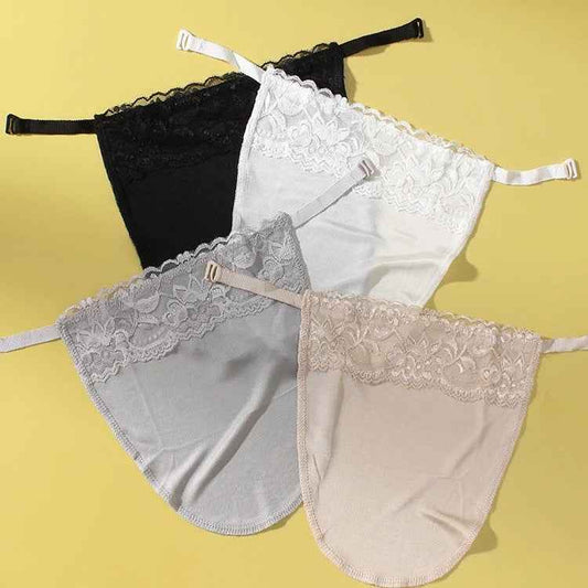 [4 PCS]Lace Seamless Chest Cover – V-Neck Layering Top, Adjustable & Anti-Slip, Summer Essential