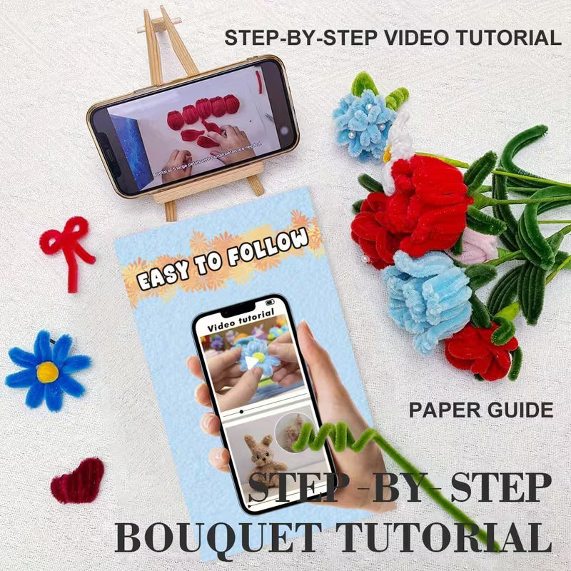 【100 Pcs】DIY handmade twisting stick，Soft plush craft sticks