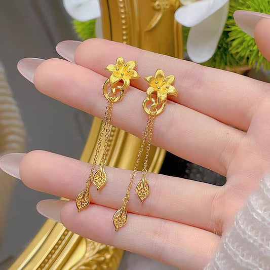 Golden Stamen Fairy Lily Earrings