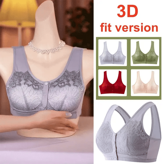 Comfortable Front-Clasp Bra with Slim Closure