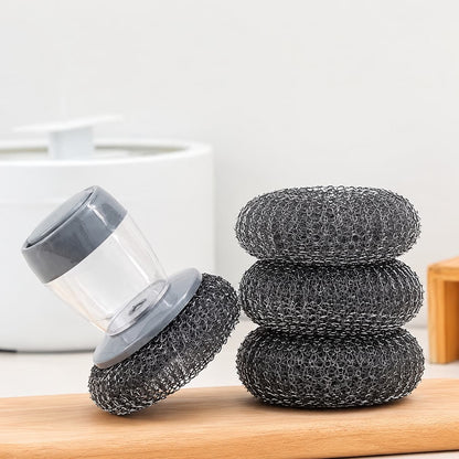 🔥 2-in-1 Dish Brush｜Built-in Soap Dispenser & Powerful Cleaning