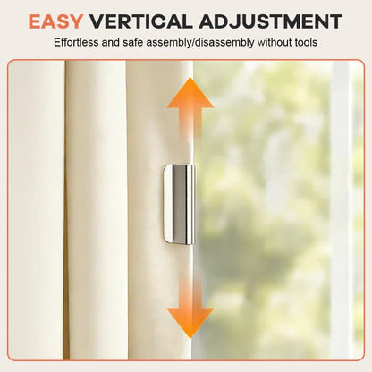 Magnetic Curtain Buckles 4-Pack – Light-Blocking & Fixing, No-Drill, Strong Magnets, Easy Open & Close