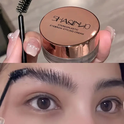 Long-Lasting Waterproof Quick-Dry Brow Gel & Styling Pomade (With Brush Applicator)